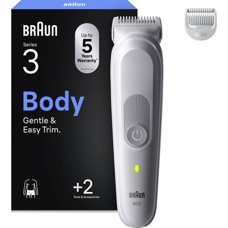 Körperrasierer - BRAUN - BG3500 - 80 Min - Wasserdicht - Grau