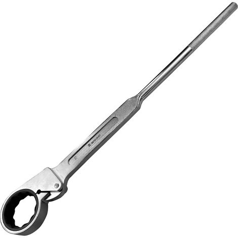Clé rapide d'échafaudage, Clé à cliquet, Clé à douille à cliquet unilatérale, Clé à douille à cliquet forgée sous pression, Taille 80mm, longueur 935mm, métrique, Acier chromé, Forgé sous (1/5)