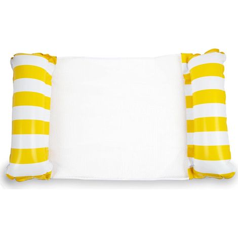 Piscine gonflable PVC pour bain, transat jaune Hammock aquatique polyvalent, chaise longue en maille, Drifter, selle Accessoires portables pour bain de soleil (1/5)