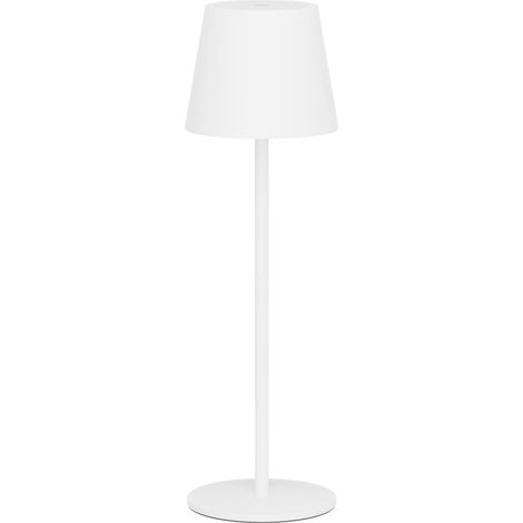 LED Dimmable Lampe de Bureau à batterie, Blanc Lampe de Table Rechargeable avec Chargement USB-C pour Intérieur/Extérieur, Lumière Chaude Couleur 3000K, Aluminium, IP54 (1/5)
