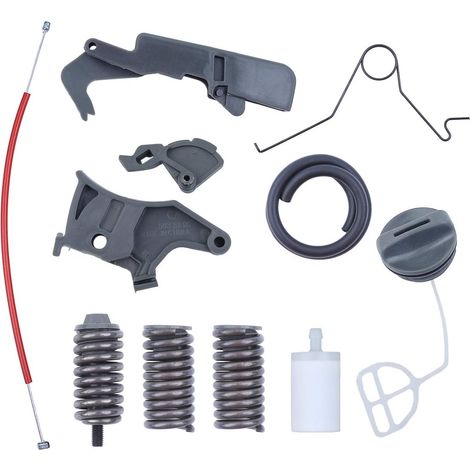 Accélérateur Câble de gâchette Support de ressort Tampon AV Kit de ressort pour Husqvarna 362 365 371 372 Tronçonneuse Filtre à carburant Couvercle de ligne (1/5)