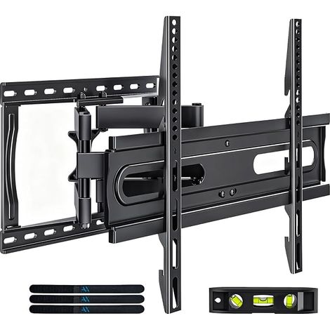 TV Wall Mount Bracket for 32 to 65 inch TVs Full Motion with Double Articulating Swivel and Tilt Arm, Max VESA 400x400mm, Fits 8-16mm Studs (1/5)