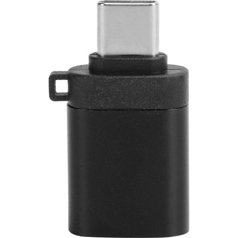 Adaptateur USB 3.0 Femelle vers Type-C pour Charge et Données, Tête Flexible Sans Chaîne (Noir) (1/5)