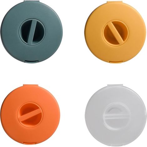 Lot de 4 enrouleurs de câble compacts orange, organiseur de câbles rétractable (1/5)