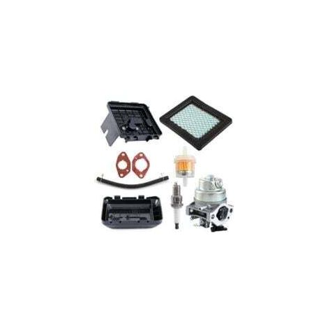 Kit carburatore con filtro aria per Honda GCV135 GC160 GCV190, carburatore con alloggiamento filtro aria, filtro carburante, candela, guarnizioni e tubo flessibile