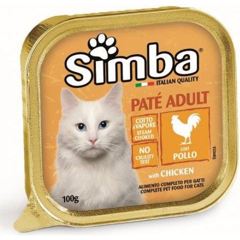 CIBO GATTO MONGE SIMBA 100 G PATE VSC POLLO 32 PZ