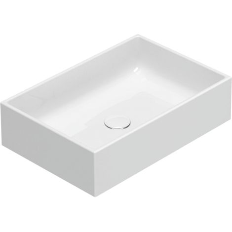 Lavabo da appoggio in ceramica 55x37 cm Globo Forty3 FO054BI  Bianco - Ceramica