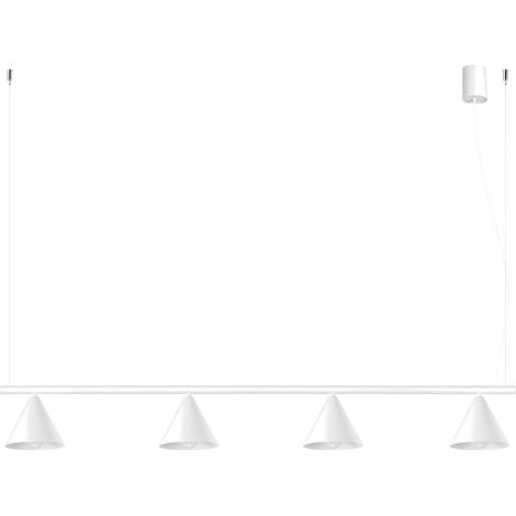 Arañas NOX blanco acero 4xE14 122cm Sollux (1/2)