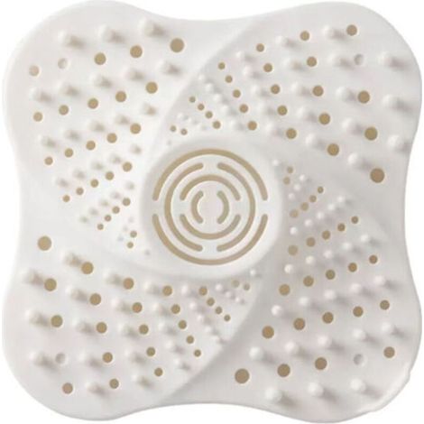 Filtro per capelli da doccia in 2 pezzi (bianco) con ventosa per lavandino