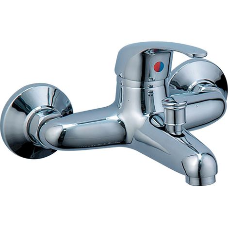 Mitigeur De Baignoire Gris Argenté Avec Raccord De Douche Bari (1/2)