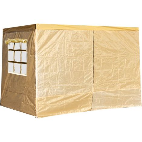 Packs Laterales Carpas Plegables - Pack 4 Laterales para Carpas 3x3 Eco 2L1V1P - Crema