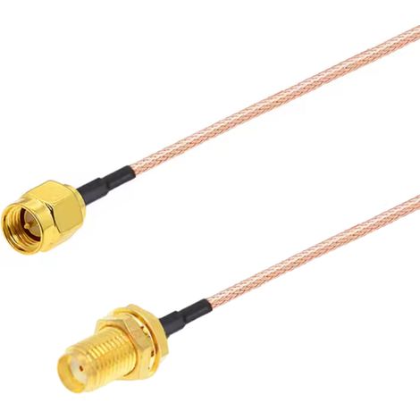 Cavo pigtail con connettore SMA / spina SMA RG178 / 50 cm