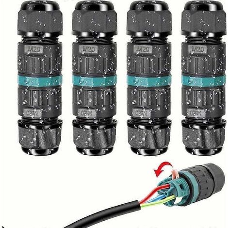 Connecteurs électriques étanches IP68 - Connecteur de câble à 3 fils, boîte de jonction étanche extérieure. Boîte de jonction étanche pour câbles 9 (1/5)