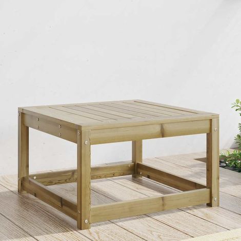 Repose-pied de Jardin Pouf d'Extérieur Modulable en Bois de Pin Imprégné 63,5 x 63,5 x 38 cm - PANGIVO (1/5)