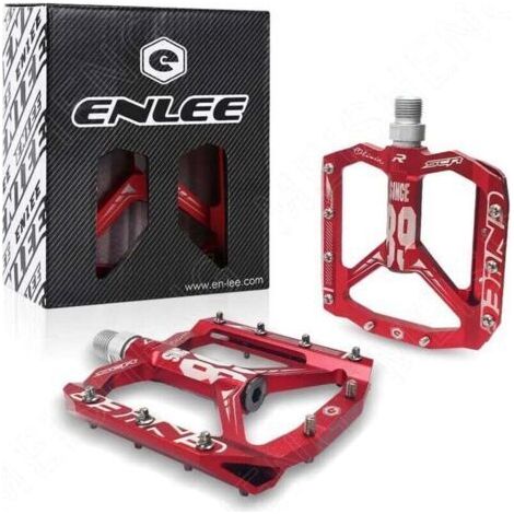 Pédales de vélo MTB 9/16' – Aluminium CNC léger 390g – Surface antidérapante 105x100mm – Roulements scellés pour BMX et VTT