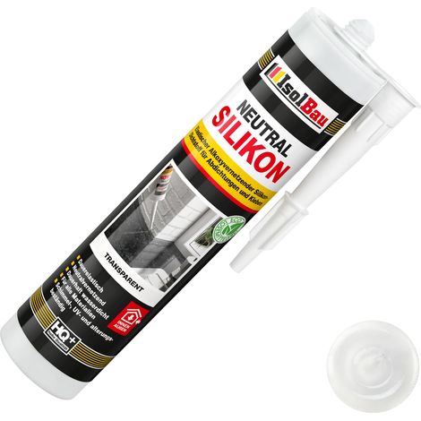 Neutralsilikon Naturstein Silikon Sanitär Marmor Inn/Auß 1 x 300ml Transparent (1/5)