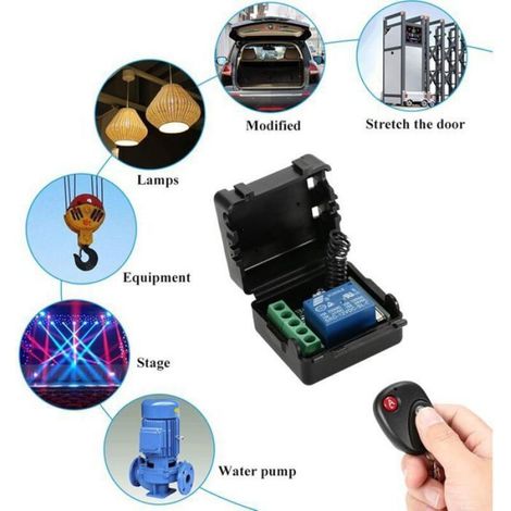 Module De Commutateur Telecommande - 1 Canal - Dc 12 V - Pour Serrures Electroniques Et Eclairage - 4 Telecommandes Incluses (1/4)