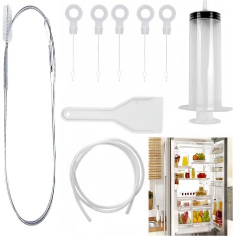 Lot de 9 accessoires de nettoyage pour évier de réfrigérateur - Pour le nettoyage domestique du réfrigérateur, de la cuisine (1/2)