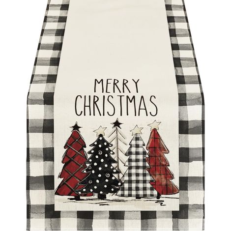 Chemise De Table - Linen Naturel - 33 cm x 90 cm - Pour Décoration De Table De Fête Noël Cuisine Salle À Manger - 1 Pièce (1/5)