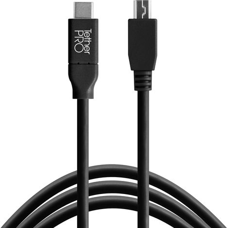 Tether Tools USB-C zu 2.0 Mini B 5-Pin 4,60m negro
