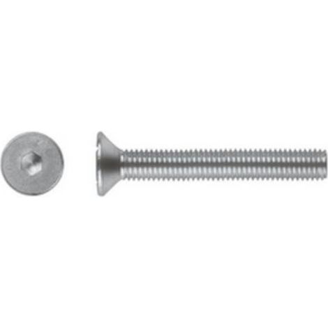 100 Vis Métaux Tête Fraisée 6 Pans Creux FHC 5 x 10 mm - DIN 7991 - Inox A4L80 - D-Work (1/3)
