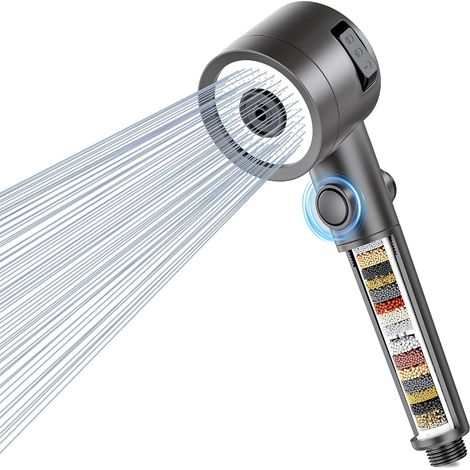 Shower Head with 20-Layer Filter, High Pressure, 3 Spray Modes - Bathroom Shower Heads