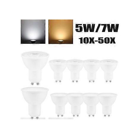 10/80x GU10 LED Birne Leuchtmittel 5W 7W Strahler Kaltweiß Warmweiß Glhbirne10-50X GU10 LED Birnen 5W 10W Leuchtmittel Warmweiß/Kaltwei Strahler Lampe S