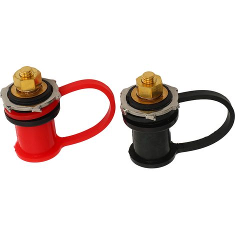 Kit 2 pcs Borne de Charge Batterie à Goujon 3/8 Pouce Connecteur Terminal pour Soudeuse Camping-car Bateau (1/5)