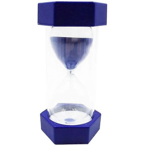 Sablier décoratif de 20 minutes, petit sablier hexagonal, jouet pour enfants, cadeau (bleu)-Blue (1/2)