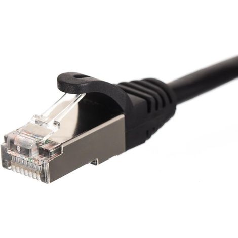 Cavo patch RJ45, Cat. 6 FTP F/UTP, 0,5 m, Netrack, nero (1/4)