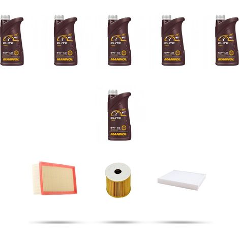 Kit tagliando 3 FILTRI e 6L OLIO compatibile con Volvo S70 2.0 20V T5 176kw dal 1997 (1/5)