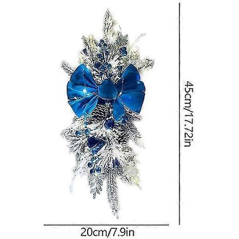 Guirlande de suspensions pour couronne de Noël, décoration de Noël, suspension pour couronne de Noël à suspendre au mur ou à la porte avec guirlande lumineuse LED (1/5)