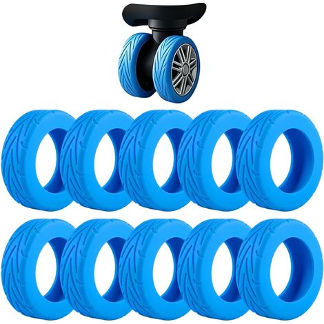 10 Pieces 2-2.4" Silicone Protectors for Suitcase Wheels (1/5)