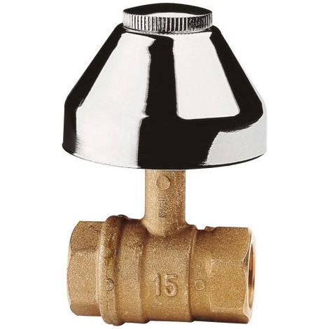 Valvola a sfera ad incasso con cappuccio da 1/2" attacco femmina/femmina