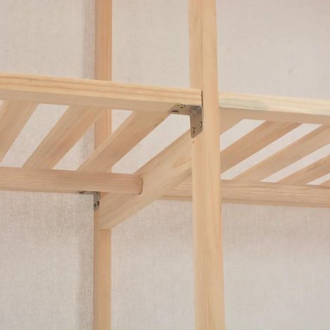 vidaXL Garderobe Weiß 200 x 40 x 170 cm Stoff