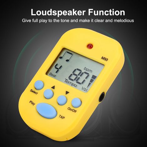 Mini métronome numérique Beat Tap M50 à pince (jaune) (1/5)