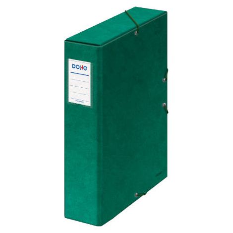 Scatole progetto foderate in cartone dorso 7 cm verde con etichetta 245x350x70 dohe