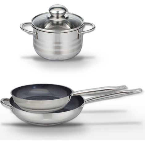 Lot 2 Poêles 28/32cm Elo Profi Therm Platinum et Faitout 12cm (1/5)