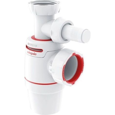 Wirquin – Siphon évier NEO Air System bi-matière NF – Ø40mm – Technologie anti-vide pour zéro fuite – Installation rapide avec écrou 1/4 de tour (1/3)