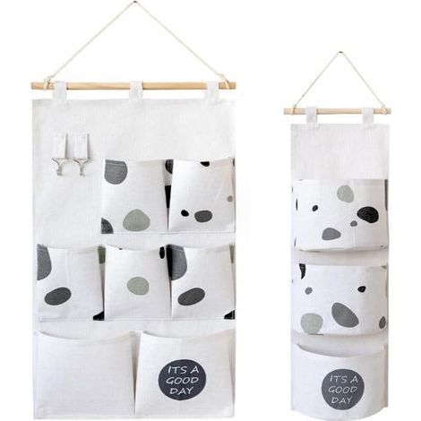 Sac de Rangement Suspendu,Tissu Porte à Suspendre Rangement Tissu Mural Placard Murale Rangement Chambre (1/5)
