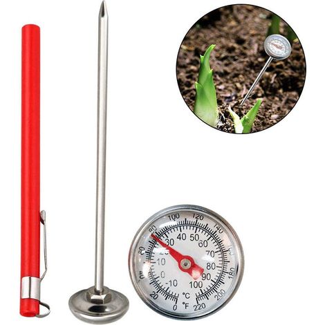 Küchenthermometer aus lebensmittelechtem Edelstahl, 0–100 °C, für Kaffee und Milch, 127 mm Zifferblattanzeige (1/5)