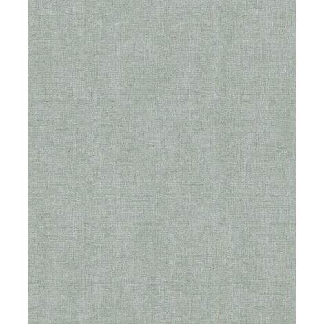 Papier peint uni effet toile lin vert d'eau (1/2)