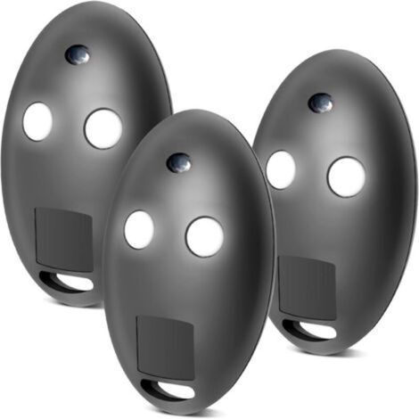 Telecomando Cancello, 3 pezzi 433 MHz Telecomando Compatibile con BFT MITTO2, 2 canali, Rolling Code per cancelli automatici