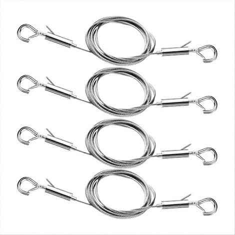 4-teiliges Bilderaufhängeset, verstellbarer Stahldraht für Bilderrahmen, robustes Wandaufhängekabel, Haken- und Spannsystem, Wandhalterung (1/5)