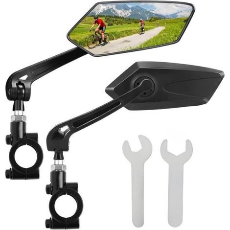 Rétroviseur - Vélo Et Trottinette Électrique - Rotation 360° - Grand Angle - Blanc - 1 Pièce (1/5)