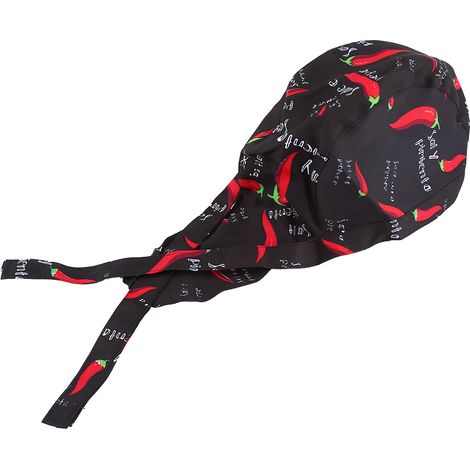Casquette Chef Pirate en Tissu pour Cuisine, Restaurant, Serveur, Traiteur - Chapeau Poivré (1/2)