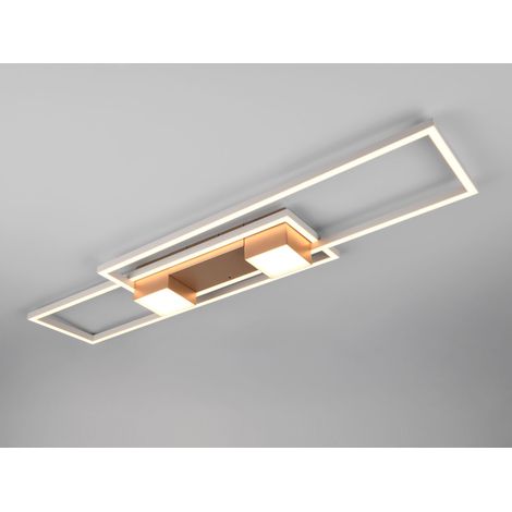 LED Deckenleuchte ALBANY Coffee mit Fernbedienung dimmbar, Breite 100cm