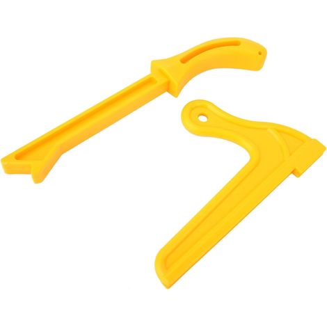 Bâton poussoir de sécurité pour le travail du bois 2 pièces de couleur jaune de sécurité, idéal pour les menuisiers et l'utilisation sur les tables de routeur de scies à table