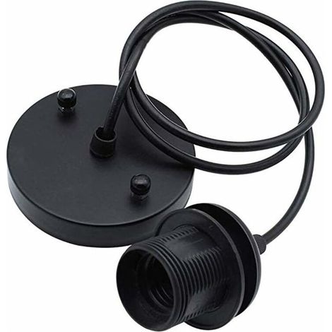 Douille pour suspension E27, luminaire industriel rétro avec câble et lampe suspendue E27, accessoires d'éclairage DIY (1/5)