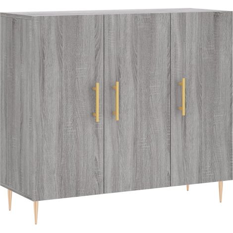Credenza cassettiera cassettiera mobile contenitore organizer cucina soggiorno soggiorno Sonoma 90 x 34 x 80 cm derivati del legno grigio 020036549